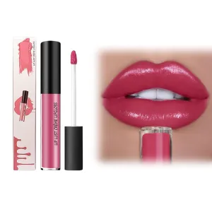 12 Colors Cream Texture Lipstick, 2024 New Waterproof Lip Gloss Moisturising Liquid Lipstick, Waterproof Long Lasting Lip Gloss for Women Makeup Natural Shiny Lips (6#, 1PC)