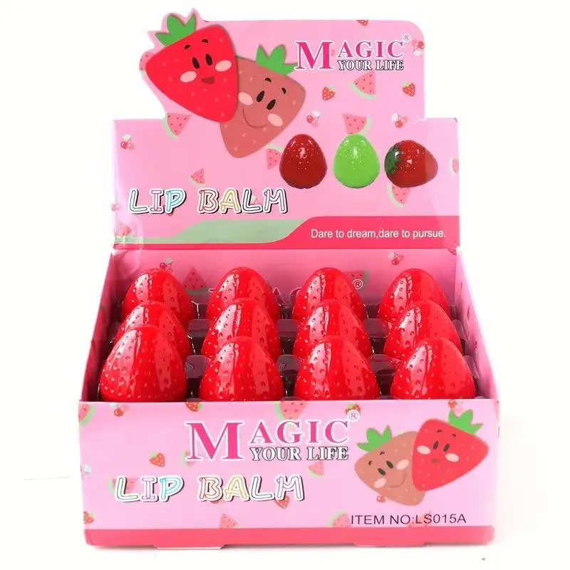 24pcs Strawberry Lip Balm Set - Nourishing & Hydrating, Perfect for All Skin Types