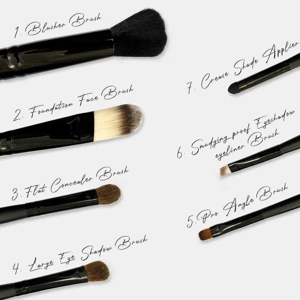 7 Piece Professional Makeup Brush Set