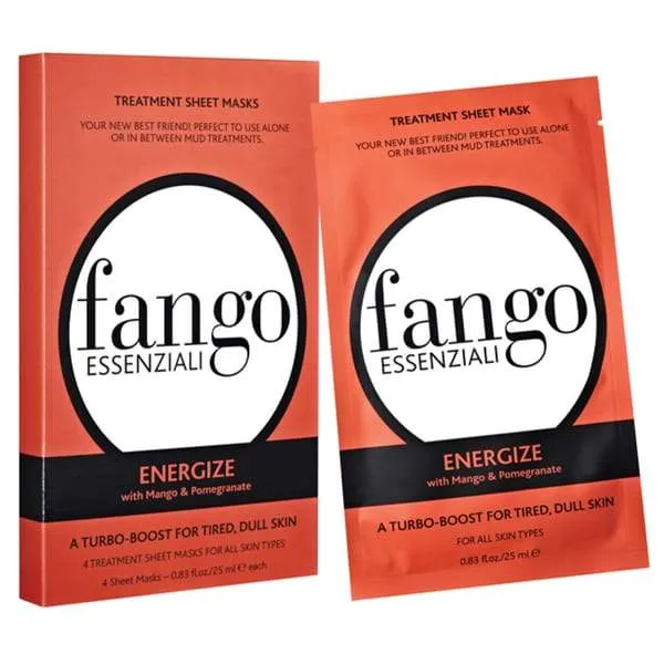 Borghese Fango Essenziali Energize Treatment Sheet Mask 4 Pack