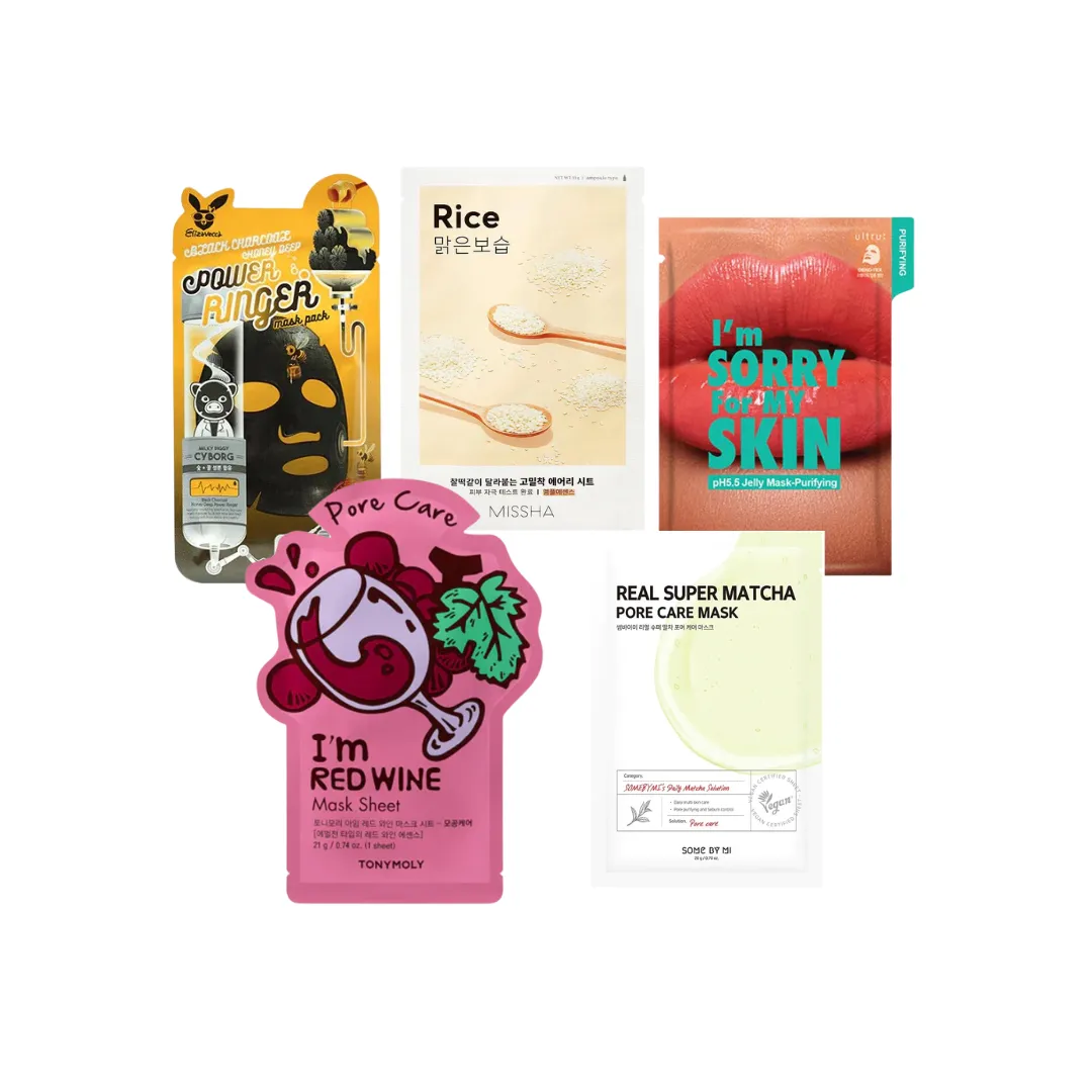 ELIKO GLOW Skin Purifying Sheet Mask Set