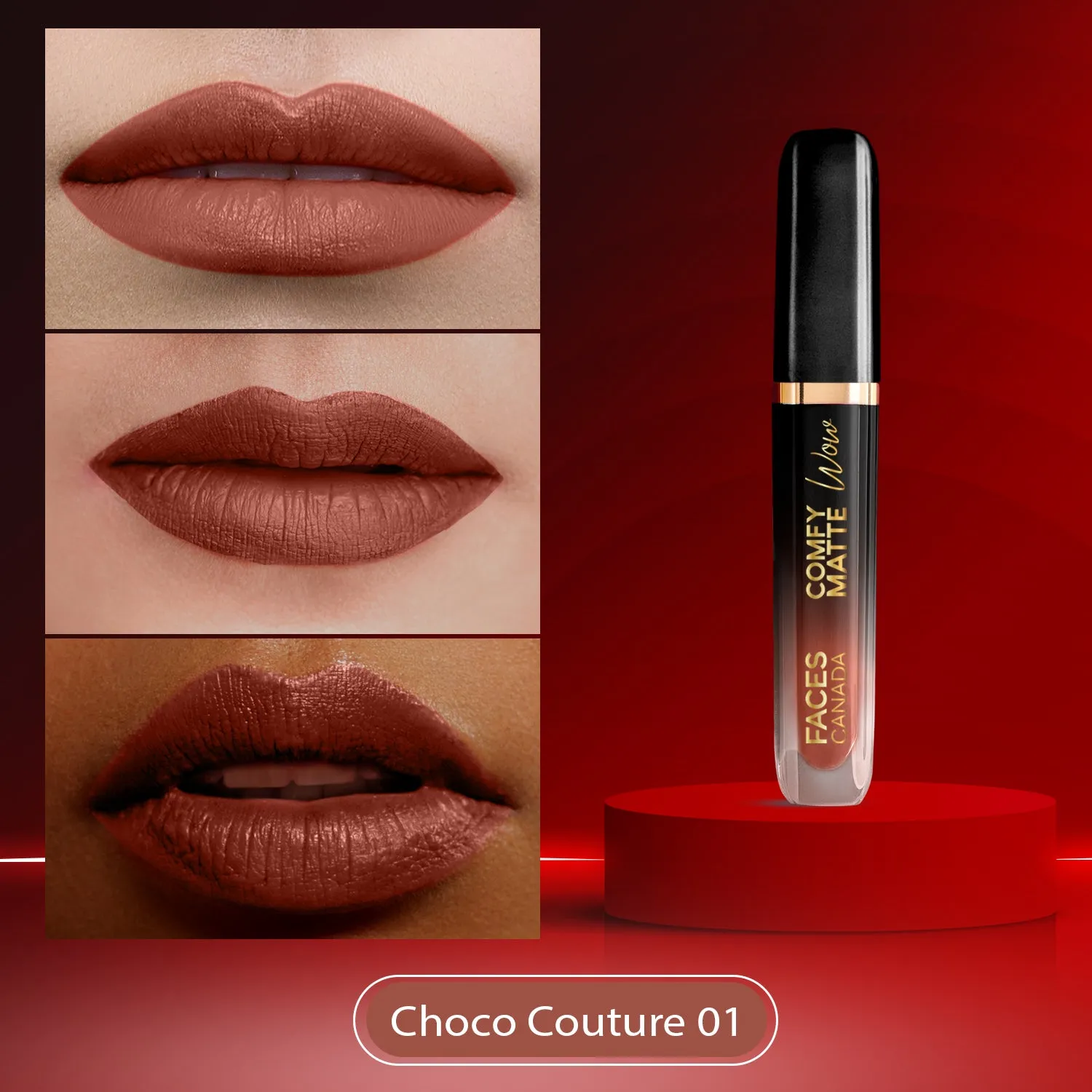 FC Comfy Matte Wow Liquid Lipstick Choco Couture 01 3.8ml