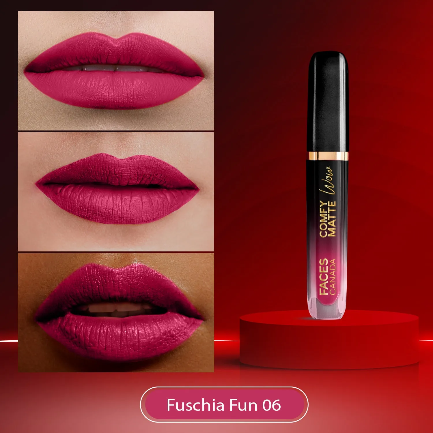 FC Comfy Matte Wow Liquid Lipstick Fuschia Fun 06 3.8ml