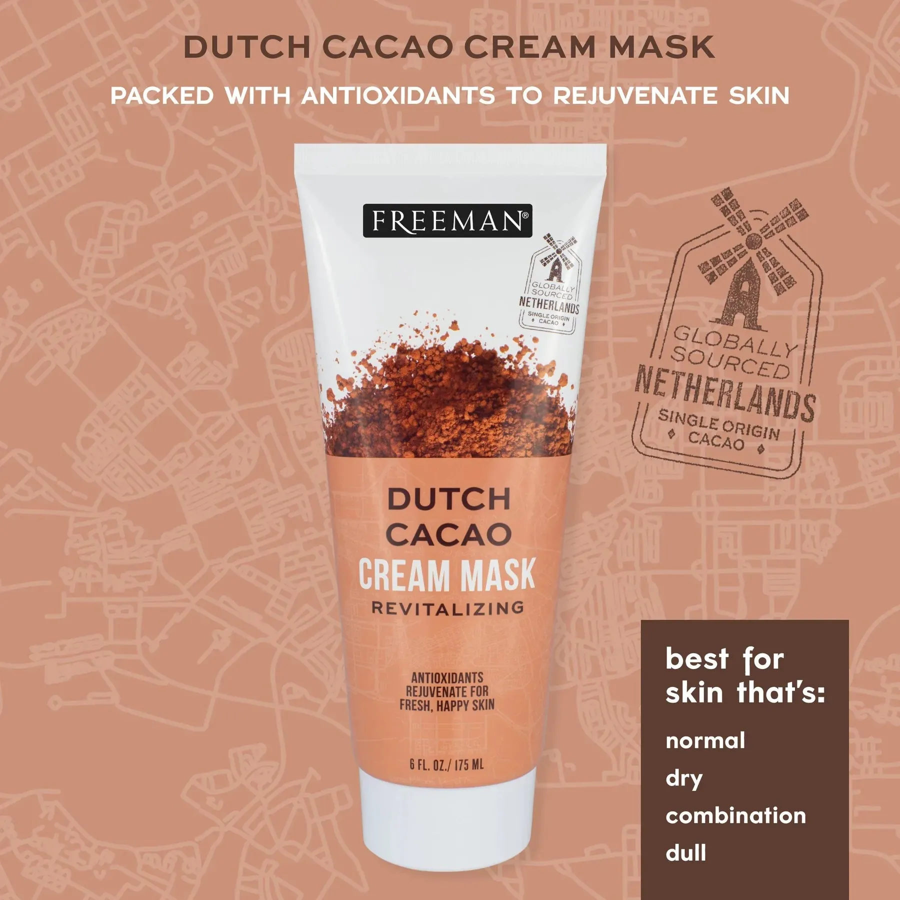 FREEMAN Dutch Cacao Cream Mask Revitalizing ماسك الكاكاو الكريمي للبشرة