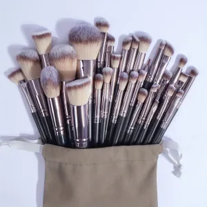 GlamourPro 30-Piece Synthetic Makeup Brush Set