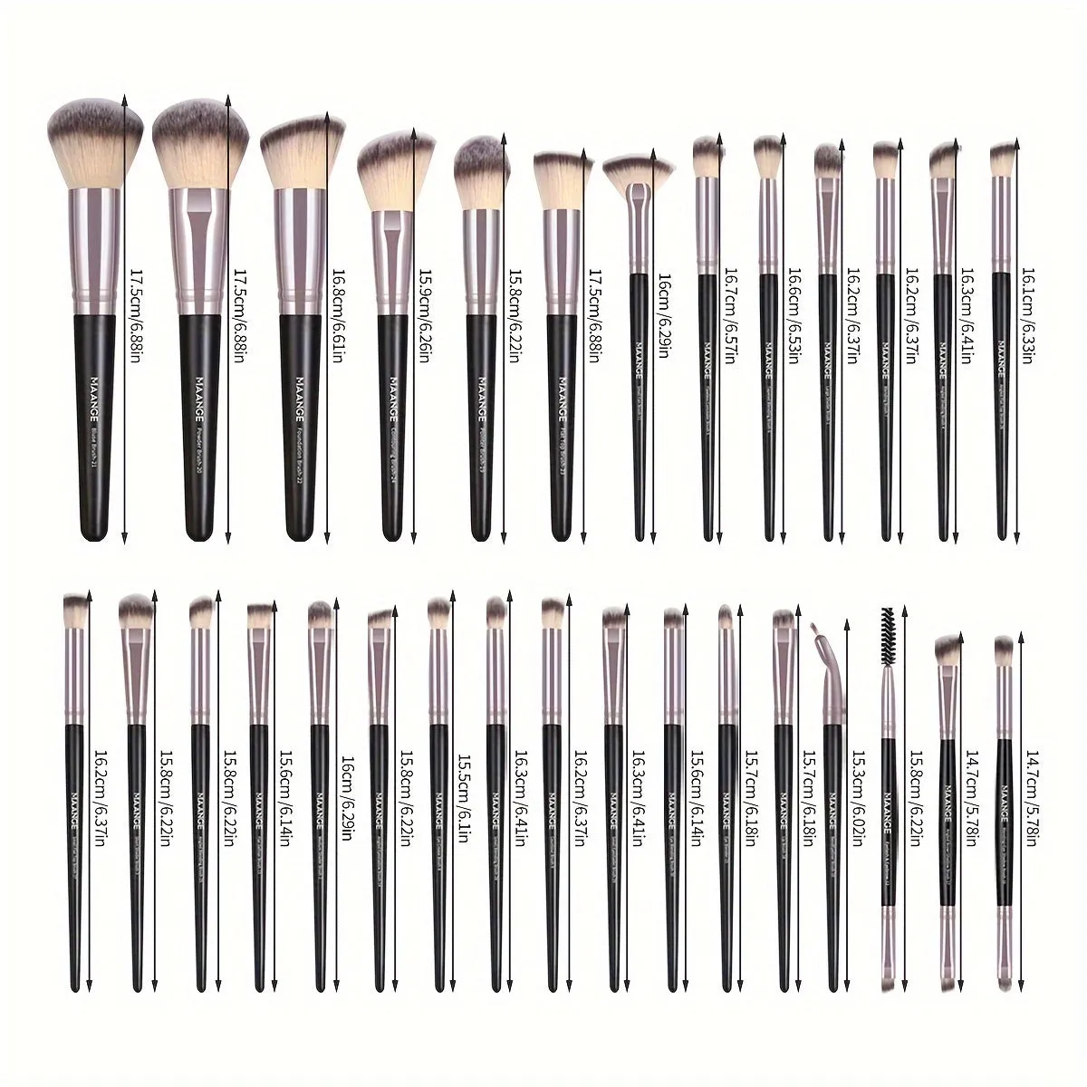 GlamourPro 30-Piece Synthetic Makeup Brush Set