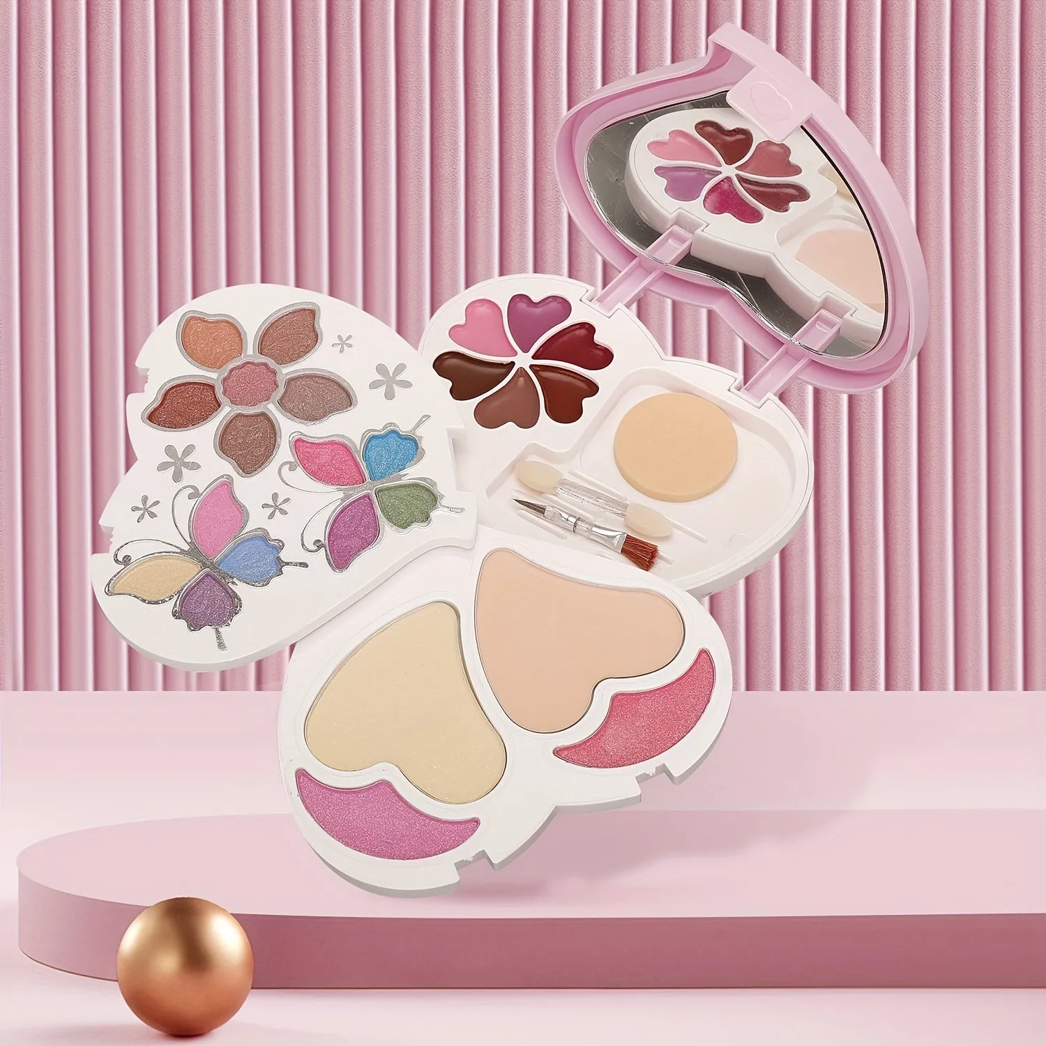 Heart-Shaped Makeup Palette Set