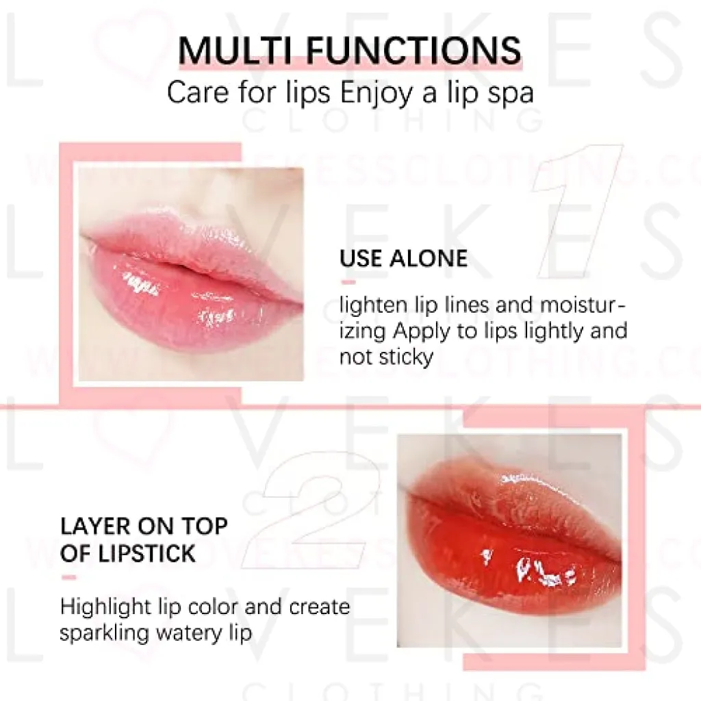 Hydrating Lip Glow Oil, Moisturizing Lip Glow Oil, Nourishing Glossy Transparent Lip Oil, Plumping Lip Oil, Lip Balm, Non-sticky Tinted Toot Lip Balm for Lip Care (Cherry)