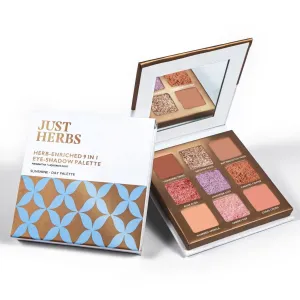 Just Herbs Eyeshadow Palette 9 in 1 Long Lasting Blendable Eye Makeup Palette (Sunshine - Day Palette)