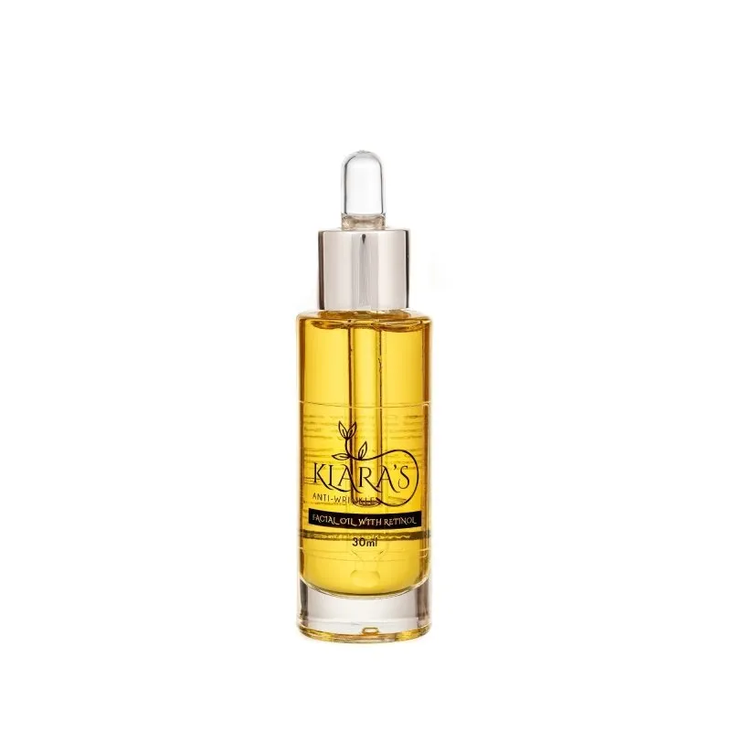 Klara's Retinol Facial Oil with Vitamin A, Avocado & Jojoba – Anti-Aging Dry Oil for Rejuvenation & Hydration.