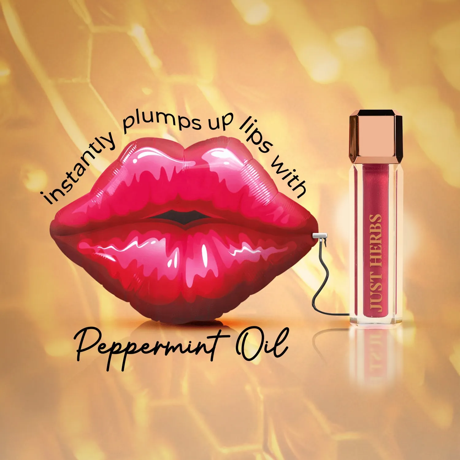 Lip Honey Plumping Gloss with Plant Vitamin C &  Peppermint Oil : 4 ml