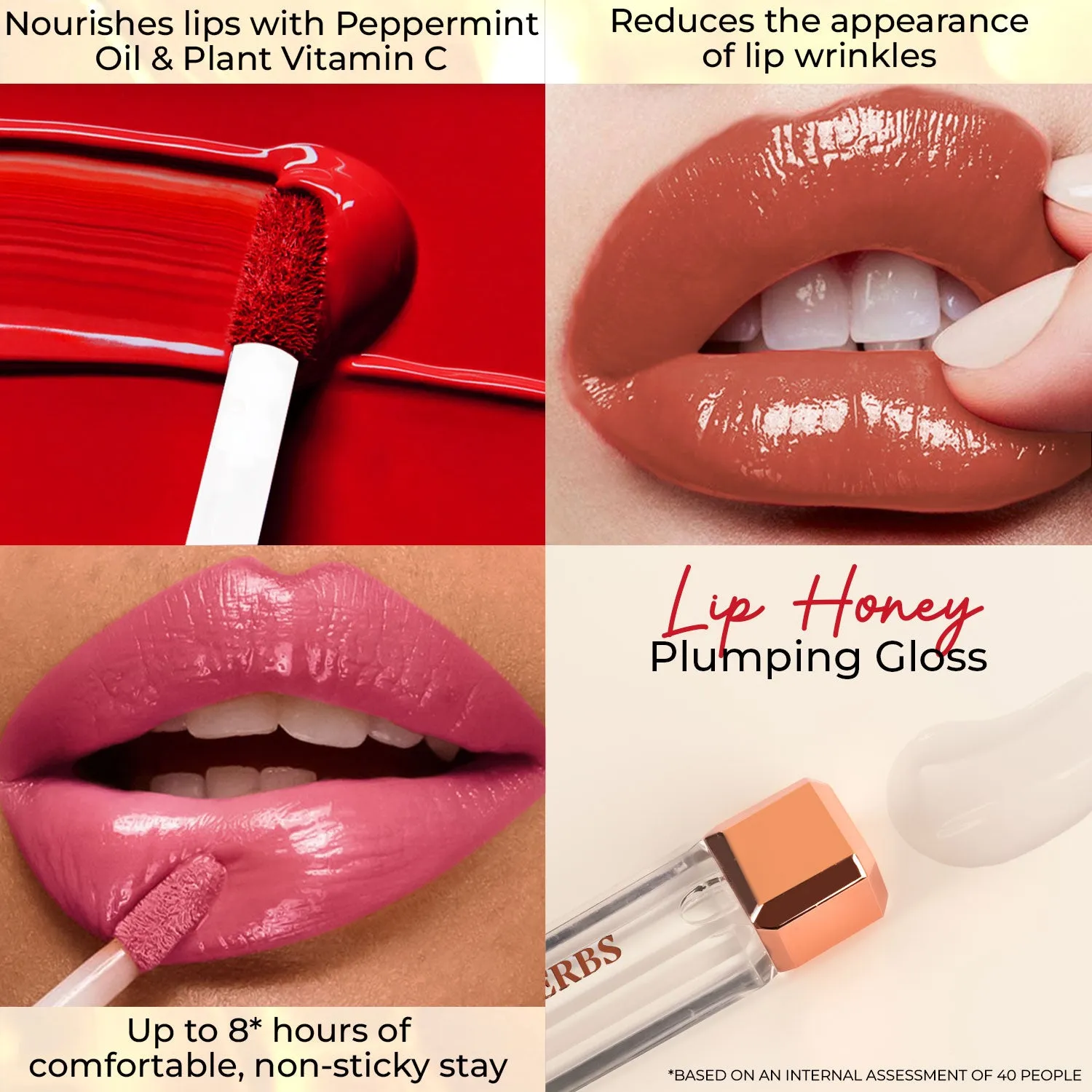 Lip Honey Plumping Gloss with Plant Vitamin C &  Peppermint Oil : 4 ml