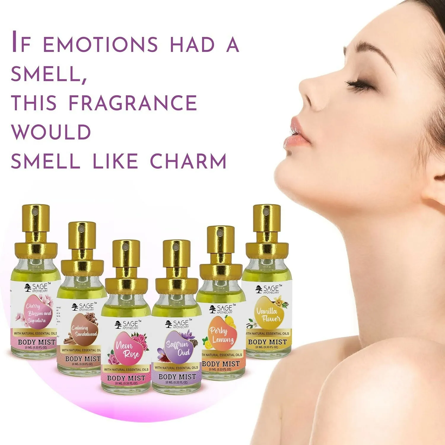 Luxury Perfume Body Mists Gift Set (Pack of 6)