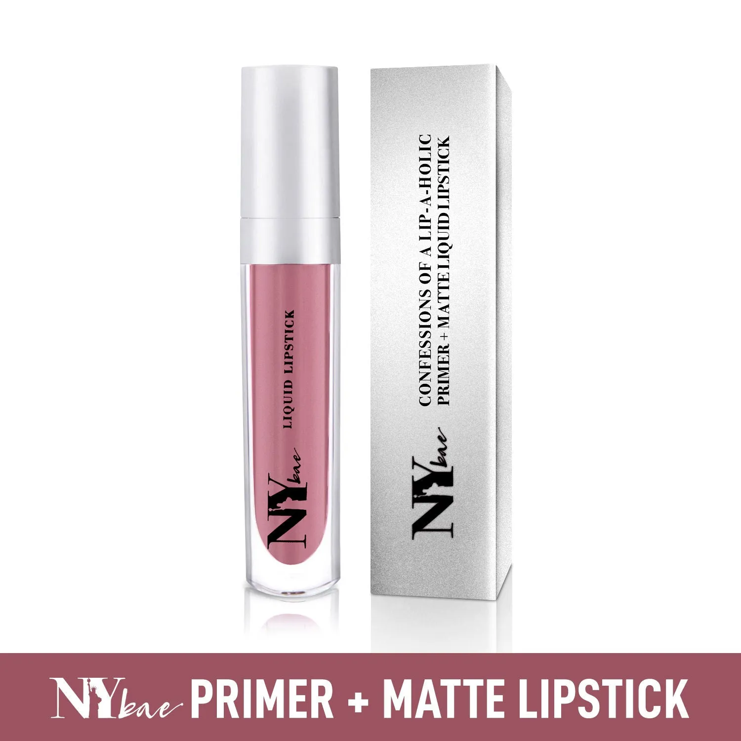 NY Bae Confessions of a Lip-a-holic Liquid Lipstick | Primer   Matte | Pinkish Nude | Long Lasting- Red Carpet Dream 13 (4.5 ml)