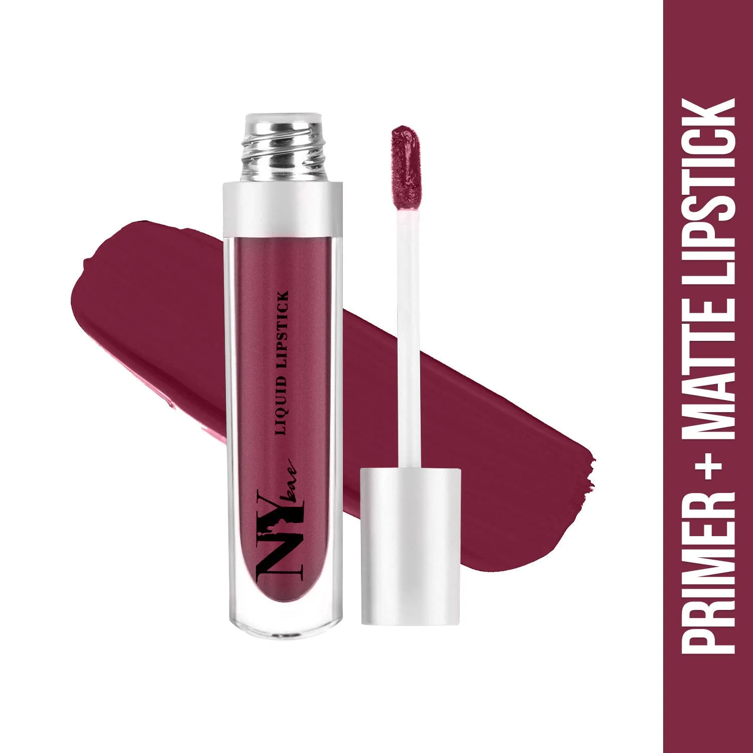 NY Bae Confessions of a Lip-a-holic Liquid Lipstick | Primer   Matte | Purplish Brown | Long Lasting- Binge-ing 2 (4.5 ml)