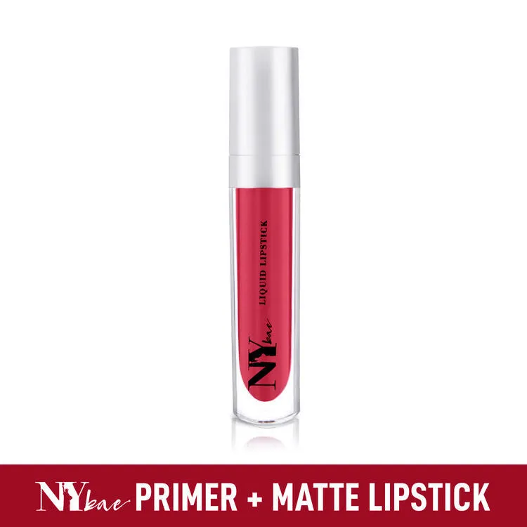 NY Bae Confessions of a Lip-a-holic Liquid Lipstick | Primer   Matte | Red | Long Lasting- All I Want For Love 4 (4.5 ml)