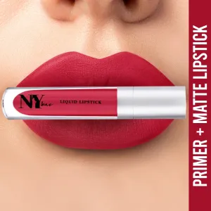 NY Bae Confessions of a Lip-a-holic Liquid Lipstick | Primer   Matte | Red | Long Lasting- All I Want For Love 4 (4.5 ml)