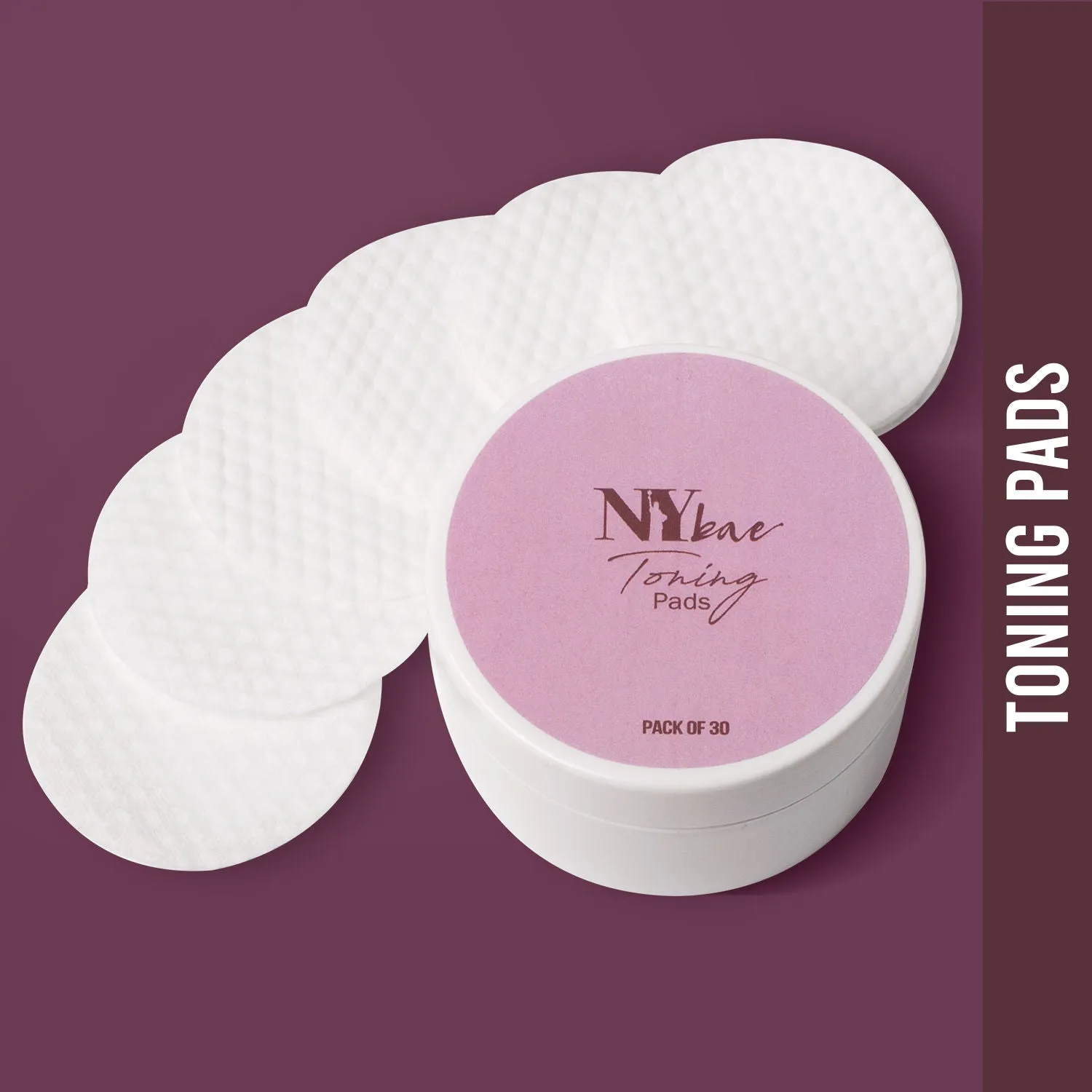 NY Bae Toning Pads - Pack Of 30 | Skin Prep | Refreshing | Alcohol Free | Paraben Free | Travel Friendly