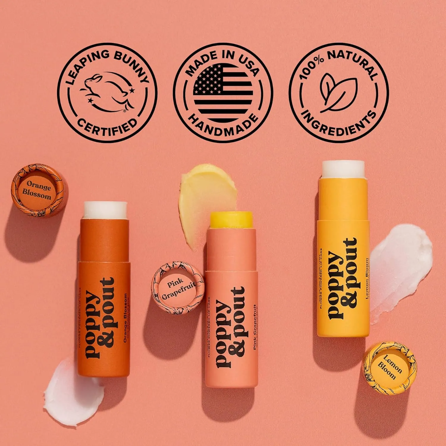 Poppy & Pout Lip Balm - Pink Grapefruit