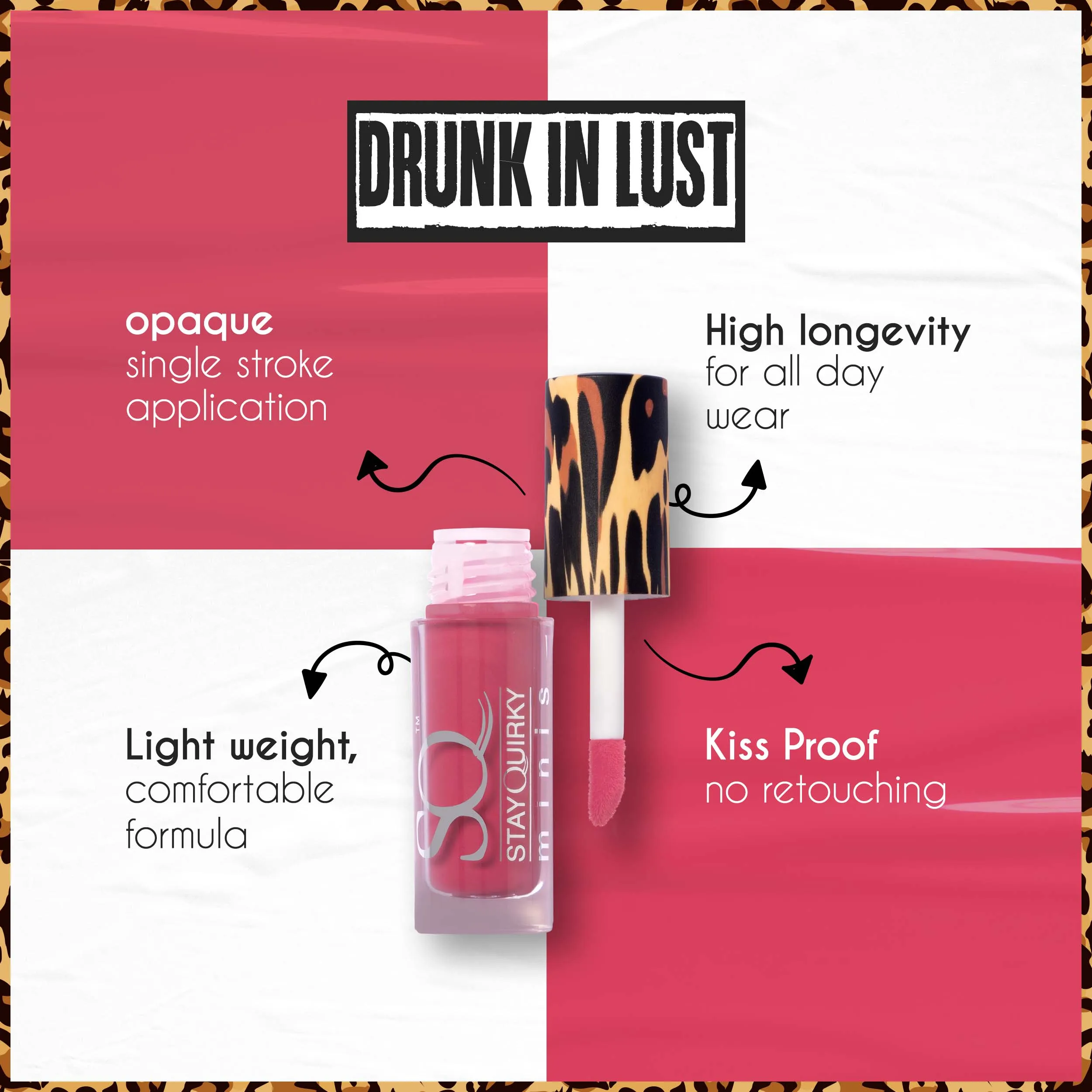 Stay Quirky Mini Liquid Lipstick Maroon - Drunk In Lust 26 | Highly Pigmented | Non-drying | Long Lasting | Easy Application | Water Resistant | Transferproof | Smudgeproof (1.6 ml)