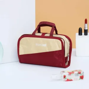 Two-Tone Multi Color Travel Makeup/Cosmetics bag