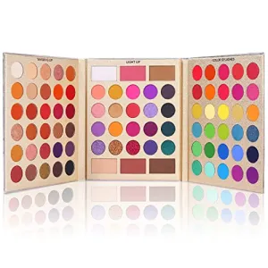 UCANBE Pretty All Set Eyeshadow Palette Holiday Gift Set Pro 86 Colors Makeup Kit Matte Shimmer Eye Shadow Highlighters Contour Blush Powder All In One Makeup Pallet